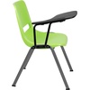 image:imageFlash Furniture HERCULES Series 661 lb Capacity Black Ergonomic Shell Stack Chair with Black Frame and 16 Seat HeightGreen