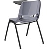image:imageFlash Furniture HERCULES Series 661 lb Capacity Black Ergonomic Shell Stack Chair with Black Frame and 16 Seat HeightGrey