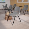 image:imageFlash Furniture HERCULES Series 661 lb Capacity Black Ergonomic Shell Stack Chair with Black Frame and 16 Seat HeightGrey