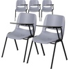 image:imageFlash Furniture HERCULES Series 661 lb Capacity Black Ergonomic Shell Stack Chair with Black Frame and 16 Seat HeightGrey