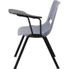 image:imageFlash Furniture HERCULES Series 661 lb Capacity Black Ergonomic Shell Stack Chair with Black Frame and 16 Seat HeightGrey