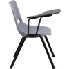 image:imageFlash Furniture HERCULES Series 661 lb Capacity Black Ergonomic Shell Stack Chair with Black Frame and 16 Seat HeightGrey