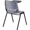 image:imageFlash Furniture HERCULES Series 661 lb Capacity Black Ergonomic Shell Stack Chair with Black Frame and 16 Seat HeightGrey
