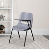 image:imageFlash Furniture HERCULES Series 661 lb Capacity Black Ergonomic Shell Stack Chair with Black Frame and 16 Seat HeightGrey