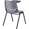 image:imageFlash Furniture HERCULES Series 661 lb Capacity Black Ergonomic Shell Stack Chair with Black Frame and 16 Seat HeightGrey