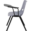 image:imageFlash Furniture HERCULES Series 661 lb Capacity Black Ergonomic Shell Stack Chair with Black Frame and 16 Seat HeightGrey