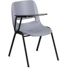 image:imageFlash Furniture HERCULES Series 661 lb Capacity Black Ergonomic Shell Stack Chair with Black Frame and 16 Seat HeightGrey