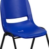 image:imageFlash Furniture HERCULES Series 661 lb Capacity Black Ergonomic Shell Stack Chair with Black Frame and 16 Seat HeightNavy PlasticBlack Frame