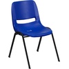 image:imageFlash Furniture HERCULES Series 661 lb Capacity Black Ergonomic Shell Stack Chair with Black Frame and 16 Seat HeightNavy PlasticBlack Frame