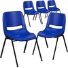 image:imageFlash Furniture HERCULES Series 661 lb Capacity Black Ergonomic Shell Stack Chair with Black Frame and 16 Seat HeightNavy PlasticBlack Frame