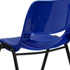 image:imageFlash Furniture HERCULES Series 661 lb Capacity Black Ergonomic Shell Stack Chair with Black Frame and 16 Seat HeightNavy PlasticBlack Frame