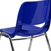 image:imageFlash Furniture HERCULES Series 661 lb Capacity Black Ergonomic Shell Stack Chair with Black Frame and 16 Seat HeightNavy PlasticChrome Frame
