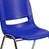 image:imageFlash Furniture HERCULES Series 661 lb Capacity Black Ergonomic Shell Stack Chair with Black Frame and 16 Seat HeightNavy PlasticChrome Frame
