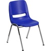 image:imageFlash Furniture HERCULES Series 661 lb Capacity Black Ergonomic Shell Stack Chair with Black Frame and 16 Seat HeightNavy PlasticChrome Frame
