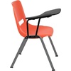 image:imageFlash Furniture HERCULES Series 661 lb Capacity Black Ergonomic Shell Stack Chair with Black Frame and 16 Seat HeightOrange