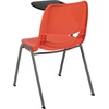 image:imageFlash Furniture HERCULES Series 661 lb Capacity Black Ergonomic Shell Stack Chair with Black Frame and 16 Seat HeightOrange