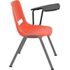 image:imageFlash Furniture HERCULES Series 661 lb Capacity Black Ergonomic Shell Stack Chair with Black Frame and 16 Seat HeightOrange