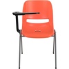 image:imageFlash Furniture HERCULES Series 661 lb Capacity Black Ergonomic Shell Stack Chair with Black Frame and 16 Seat HeightOrange