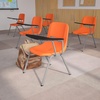 image:imageFlash Furniture HERCULES Series 661 lb Capacity Black Ergonomic Shell Stack Chair with Black Frame and 16 Seat HeightOrange