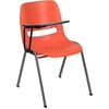 image:imageFlash Furniture HERCULES Series 661 lb Capacity Black Ergonomic Shell Stack Chair with Black Frame and 16 Seat HeightOrange