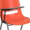 image:imageFlash Furniture HERCULES Series 661 lb Capacity Black Ergonomic Shell Stack Chair with Black Frame and 16 Seat HeightOrange