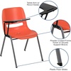 image:imageFlash Furniture HERCULES Series 661 lb Capacity Black Ergonomic Shell Stack Chair with Black Frame and 16 Seat HeightOrange