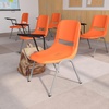 image:imageFlash Furniture HERCULES Series 661 lb Capacity Black Ergonomic Shell Stack Chair with Black Frame and 16 Seat HeightOrange