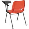 image:imageFlash Furniture HERCULES Series 661 lb Capacity Black Ergonomic Shell Stack Chair with Black Frame and 16 Seat HeightOrange