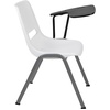 image:imageFlash Furniture HERCULES Series 661 lb Capacity Black Ergonomic Shell Stack Chair with Black Frame and 16 Seat HeightWhite