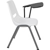 image:imageFlash Furniture HERCULES Series 661 lb Capacity Black Ergonomic Shell Stack Chair with Black Frame and 16 Seat HeightWhite