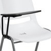 image:imageFlash Furniture HERCULES Series 661 lb Capacity Black Ergonomic Shell Stack Chair with Black Frame and 16 Seat HeightWhite
