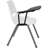 image:imageFlash Furniture HERCULES Series 661 lb Capacity Black Ergonomic Shell Stack Chair with Black Frame and 16 Seat HeightWhite