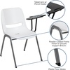 image:imageFlash Furniture HERCULES Series 661 lb Capacity Black Ergonomic Shell Stack Chair with Black Frame and 16 Seat HeightWhite