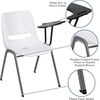 image:imageFlash Furniture HERCULES Series 661 lb Capacity Black Ergonomic Shell Stack Chair with Black Frame and 16 Seat HeightWhite