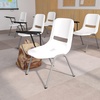 image:imageFlash Furniture HERCULES Series 661 lb Capacity Black Ergonomic Shell Stack Chair with Black Frame and 16 Seat HeightWhite