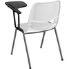 image:imageFlash Furniture HERCULES Series 661 lb Capacity Black Ergonomic Shell Stack Chair with Black Frame and 16 Seat HeightWhite