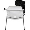 image:imageFlash Furniture HERCULES Series 661 lb Capacity Black Ergonomic Shell Stack Chair with Black Frame and 16 Seat HeightWhite