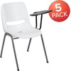 image:imageFlash Furniture HERCULES Series 661 lb Capacity Black Ergonomic Shell Stack Chair with Black Frame and 16 Seat HeightWhite