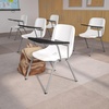 image:imageFlash Furniture HERCULES Series 661 lb Capacity Black Ergonomic Shell Stack Chair with Black Frame and 16 Seat HeightWhite