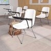 image:imageFlash Furniture HERCULES Series 661 lb Capacity Black Ergonomic Shell Stack Chair with Black Frame and 16 Seat HeightWhite