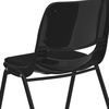 image:imageFlash Furniture HERCULES Series 880 lb Capacity Gray Ergonomic Shell Stack Chair with Black FrameBlack Padded