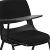 image:imageFlash Furniture HERCULES Series 880 lb Capacity Gray Ergonomic Shell Stack Chair with Black FrameBlack Padded
