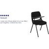 image:imageFlash Furniture HERCULES Series 880 lb Capacity Gray Ergonomic Shell Stack Chair with Black FrameBlack Padded