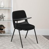 image:imageFlash Furniture HERCULES Series 880 lb Capacity Gray Ergonomic Shell Stack Chair with Black FrameBlack Padded