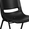 image:imageFlash Furniture HERCULES Series 880 lb Capacity Gray Ergonomic Shell Stack Chair with Black FrameBlack PlasticBlack Frame