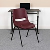 image:imageFlash Furniture HERCULES Series 880 lb Capacity Gray Ergonomic Shell Stack Chair with Black FrameBurgundy