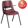 image:imageFlash Furniture HERCULES Series 880 lb Capacity Gray Ergonomic Shell Stack Chair with Black FrameBurgundy