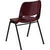 image:imageFlash Furniture HERCULES Series 880 lb Capacity Gray Ergonomic Shell Stack Chair with Black FrameBurgundy