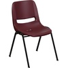 image:imageFlash Furniture HERCULES Series 880 lb Capacity Gray Ergonomic Shell Stack Chair with Black FrameBurgundy