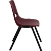 image:imageFlash Furniture HERCULES Series 880 lb Capacity Gray Ergonomic Shell Stack Chair with Black FrameBurgundy